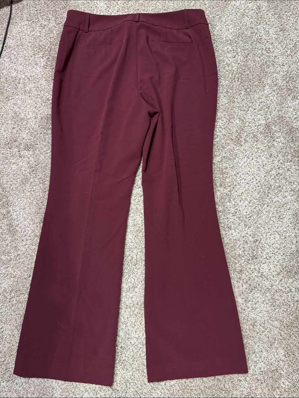 LOFT Women's Burgundy Julie Boot Cut Dress Pants Size 14 - Picture 3 of 4